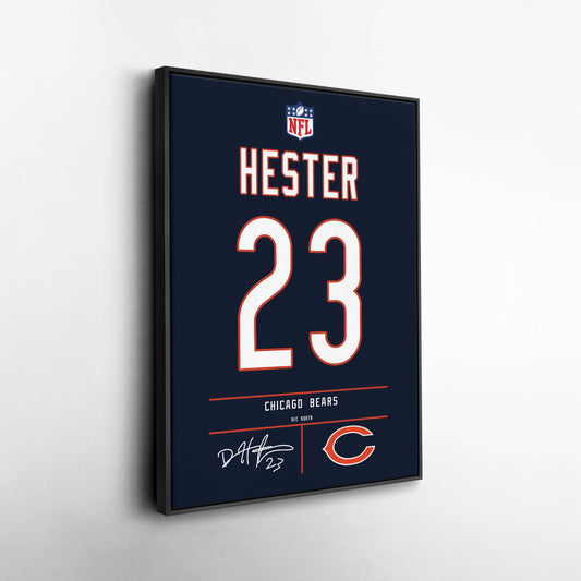 Devin Hester Bears Jersey Canvas Print | Wall Art Decor