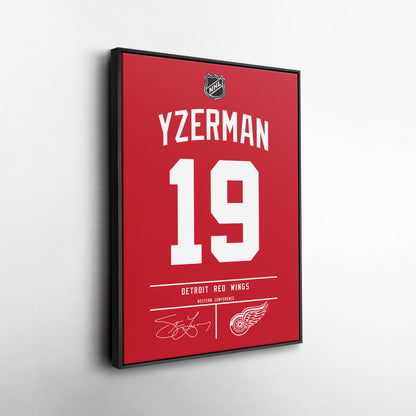 Steve Yzerman Red Wings Jersey Canvas Print | Wall Art Decor