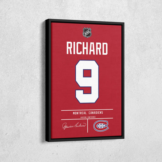 Maurice Richard Canadiens Jersey Canvas Print | Wall Art Decor