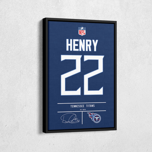 Derrick Henry Titans Jersey Canvas Print | Wall Art Decor