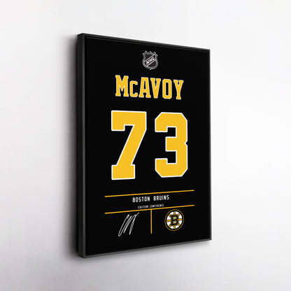 Charlie McAvoy Bruins Jersey Canvas Print | Wall Art Decor
