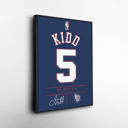 Jason Kidd Nets Jersey Canvas Print | Wall Art Decor