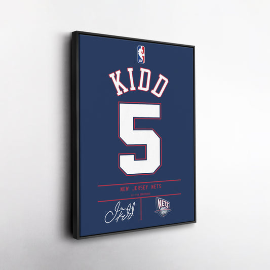 Jason Kidd Nets Jersey Canvas Print | Wall Art Decor