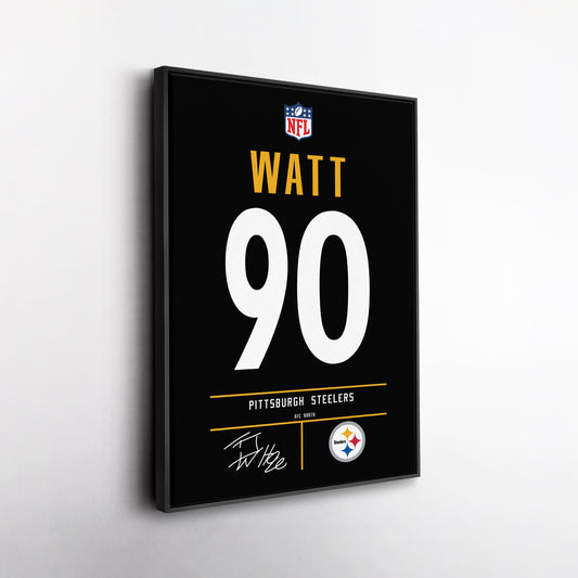 T. J. Watt Steelers Jersey Canvas Print | Wall Art Decor