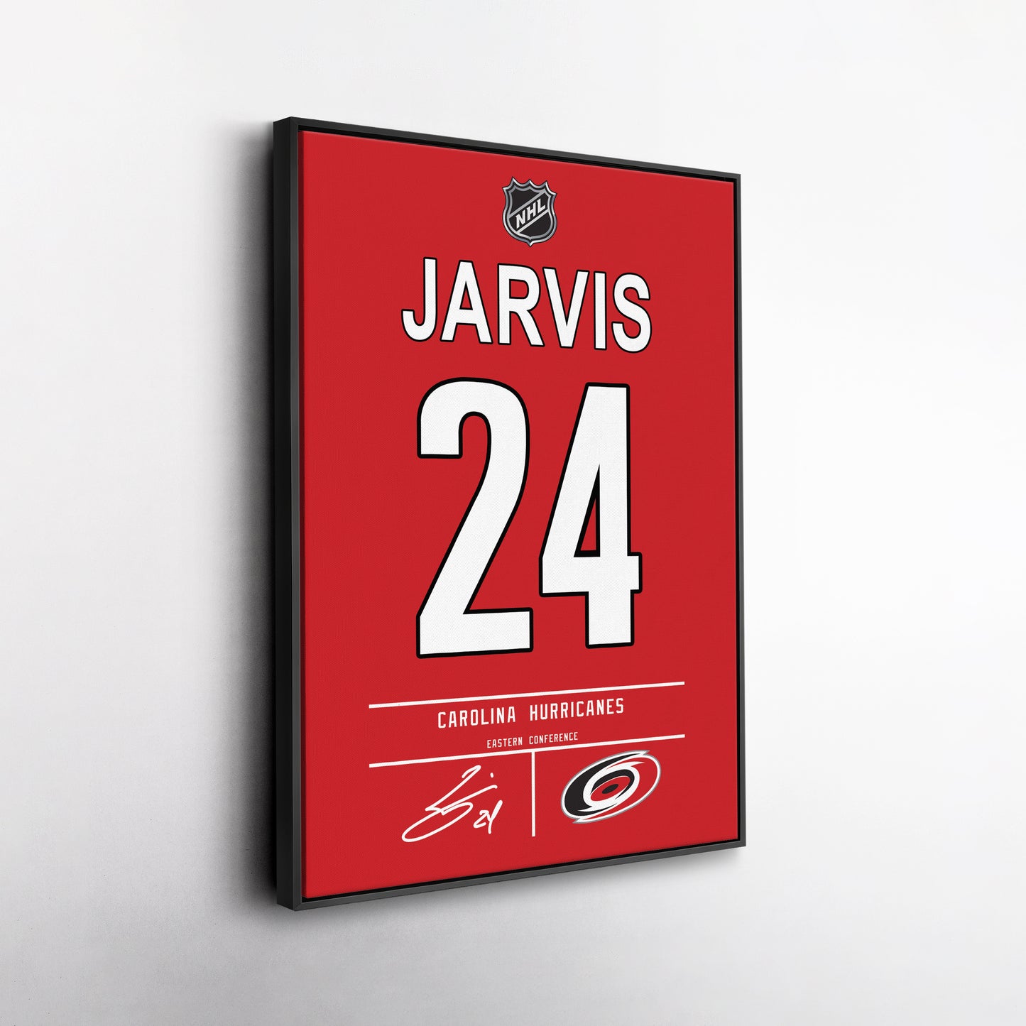 Seth Jarvis Hurricanes Jersey Canvas Print | Wall Art Decor