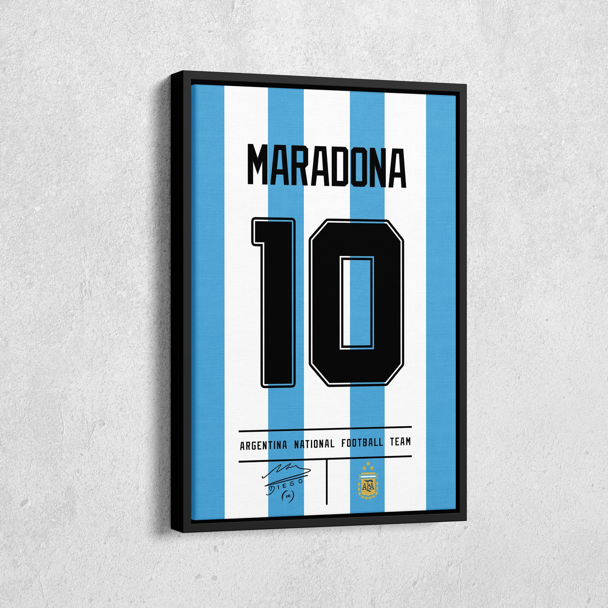 Diego Maradona Argentina Jersey Canvas Print | Wall Art Decor