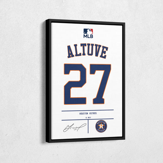 José Altuve Astros Jersey Canvas Print | Wall Art Decor