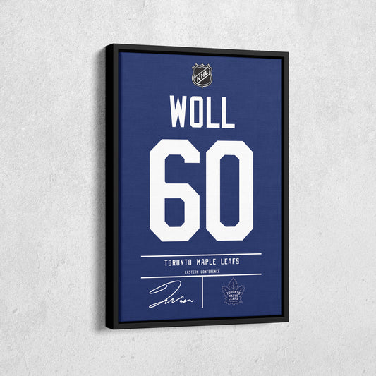 Joseph Woll Maple Leafs Jersey Canvas Print | Wall Art Decor