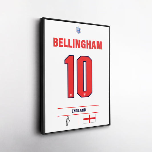 Jude Bellingham England Jersey Canvas Wall Art