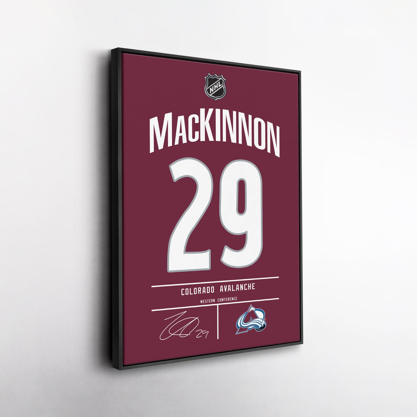 Nathan MacKinnon Avalanche Jersey Canvas Print | Wall Art Decor