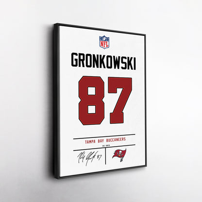 Rob Gronkowski Buccaneers Jersey Canvas Print | Wall Art Decor