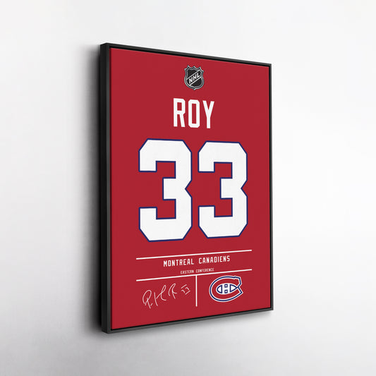 Patrick Roy Canadiens Jersey Canvas Print | Wall Art Decor