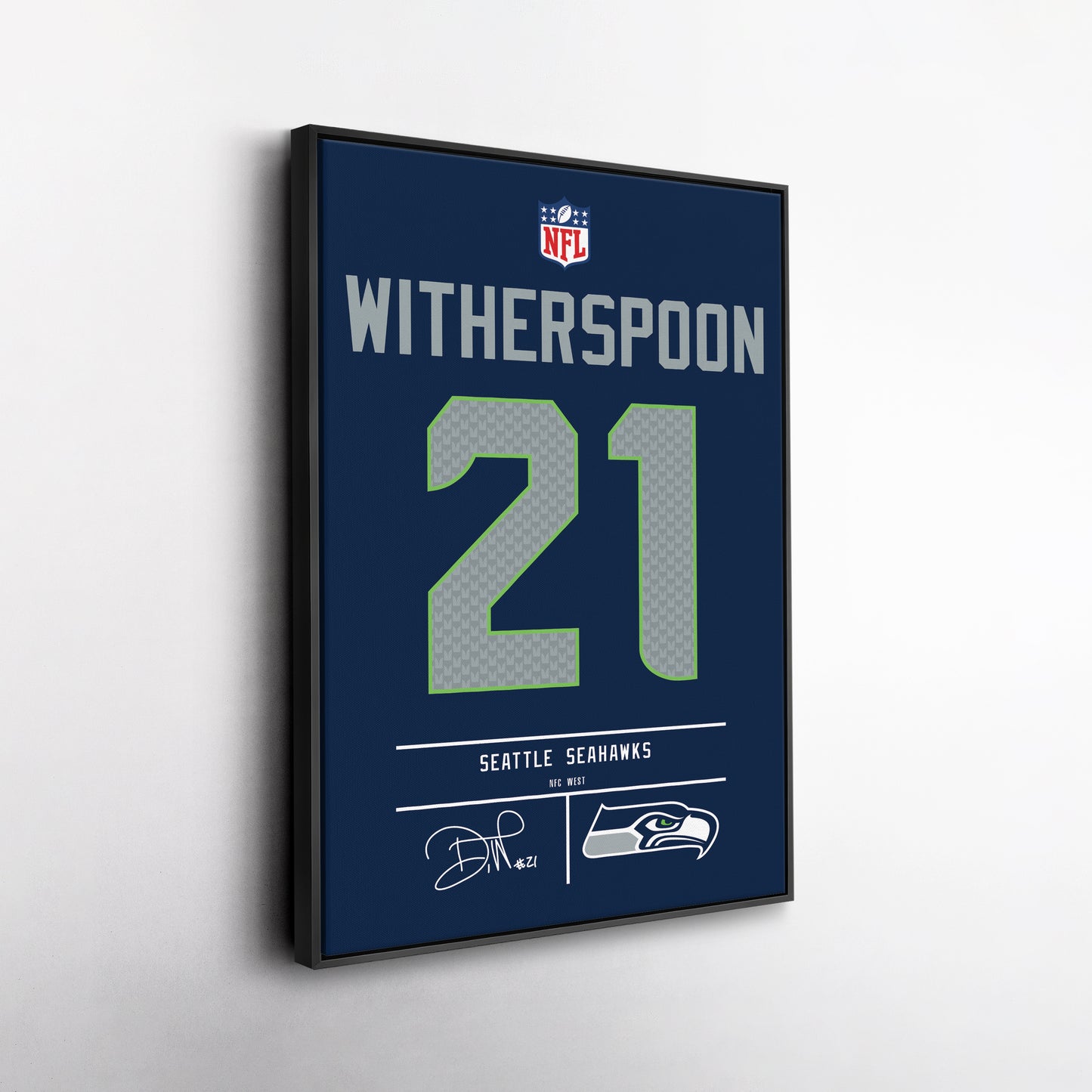 Devon Witherspoon Seattle Seahawks Jersey Canvas Wall Art
