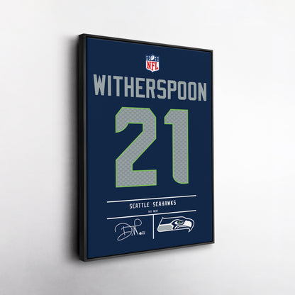 Devon Witherspoon Seattle Seahawks Jersey Canvas Wall Art