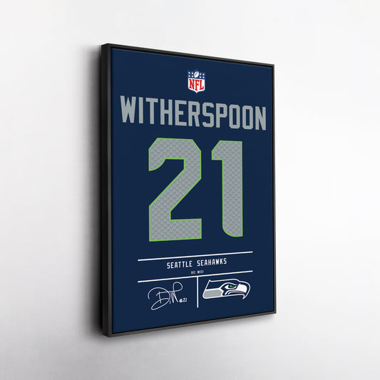 Devon Witherspoon Seattle Seahawks Jersey Canvas Wall Art