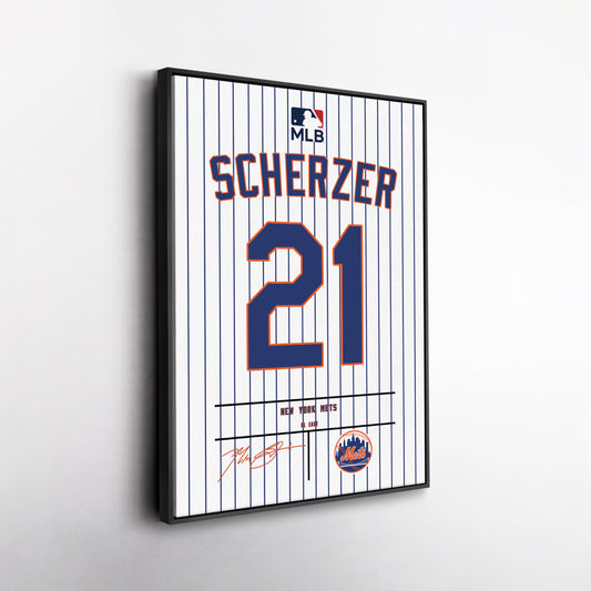 Max Scherzer Mets Jersey Canvas Print | Wall Art Decor