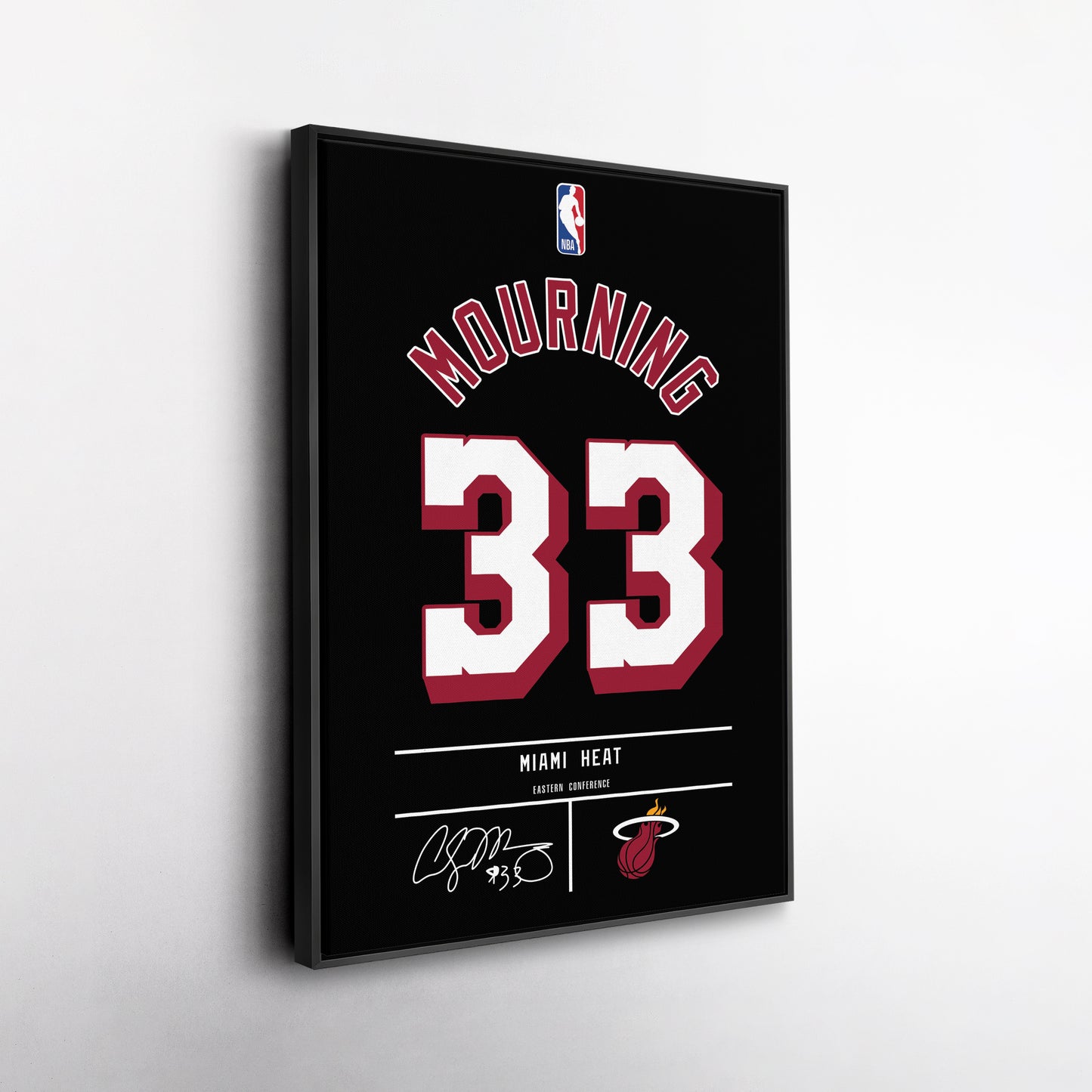 Alonzo Mourning Heat Jersey Canvas Print | Wall Art Decor