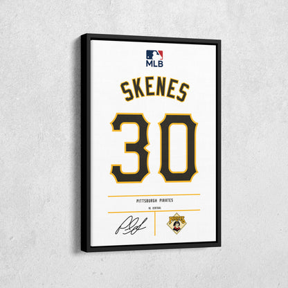 Paul Skenes Pirates Jersey Canvas Print | Wall Art Decor