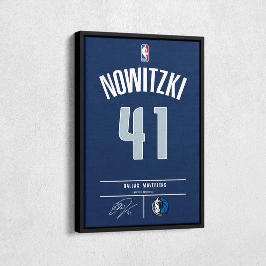 Dirk Nowitzki Mavericks Jersey Art