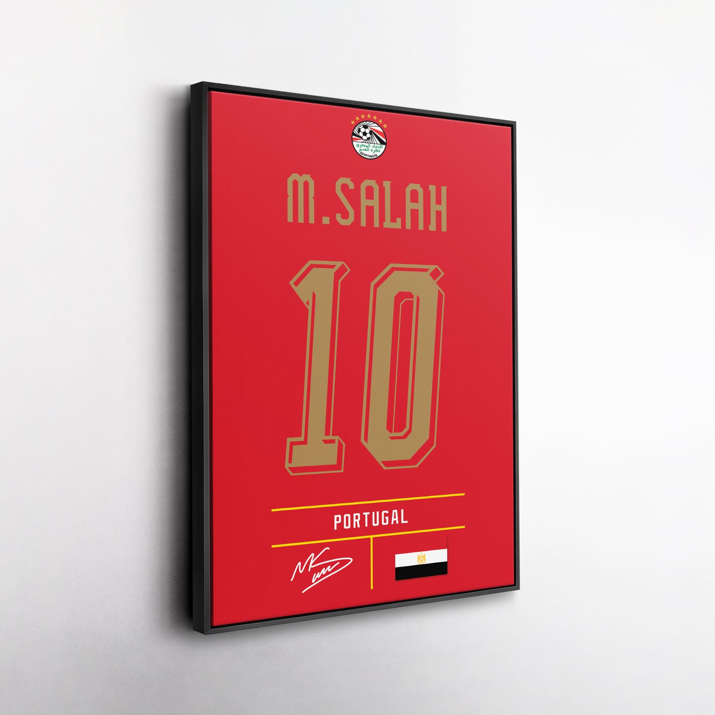 Mohamed Salah Egypt Jersey Canvas Wall Art