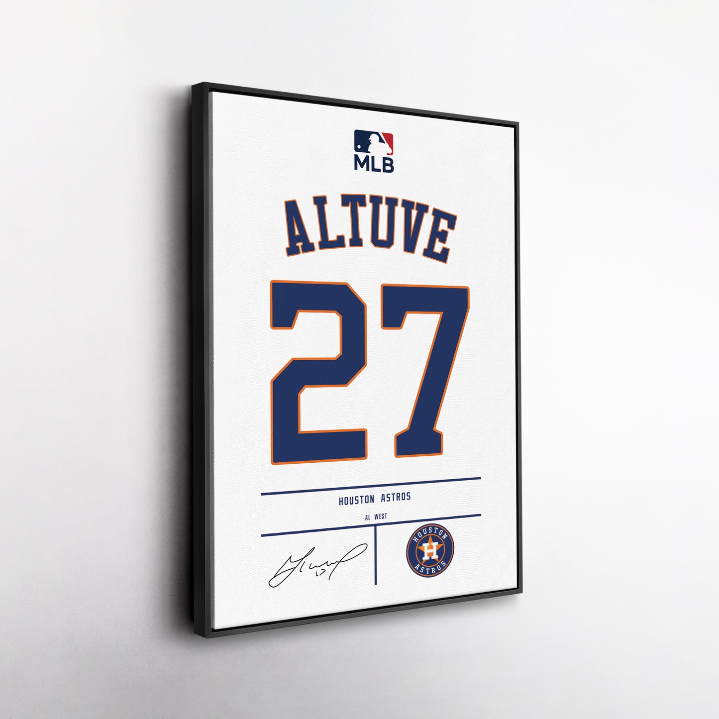 José Altuve Astros Jersey Canvas Print | Wall Art Decor