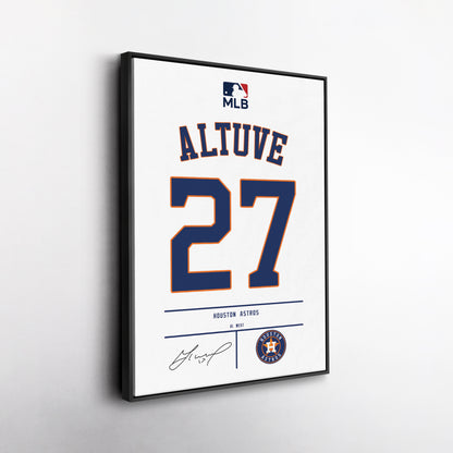José Altuve Astros Jersey Canvas Print | Wall Art Decor