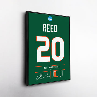 Ed Reed Hurricanes Jersey Canvas Print | Wall Art Decor