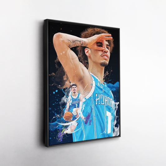 LaMelo Ball Hornets Canvas Print | Charlotte Basketball Wall Art