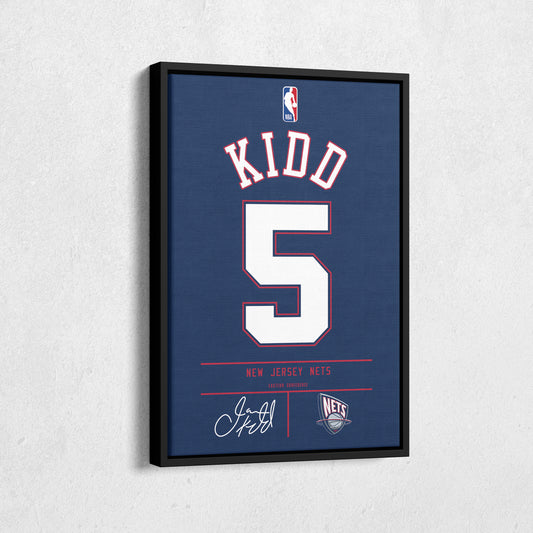 Jason Kidd Nets Jersey Canvas Print | Wall Art Decor
