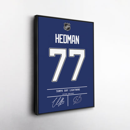 Victor Hedman Lightning Jersey Canvas Print | Wall Art Decor