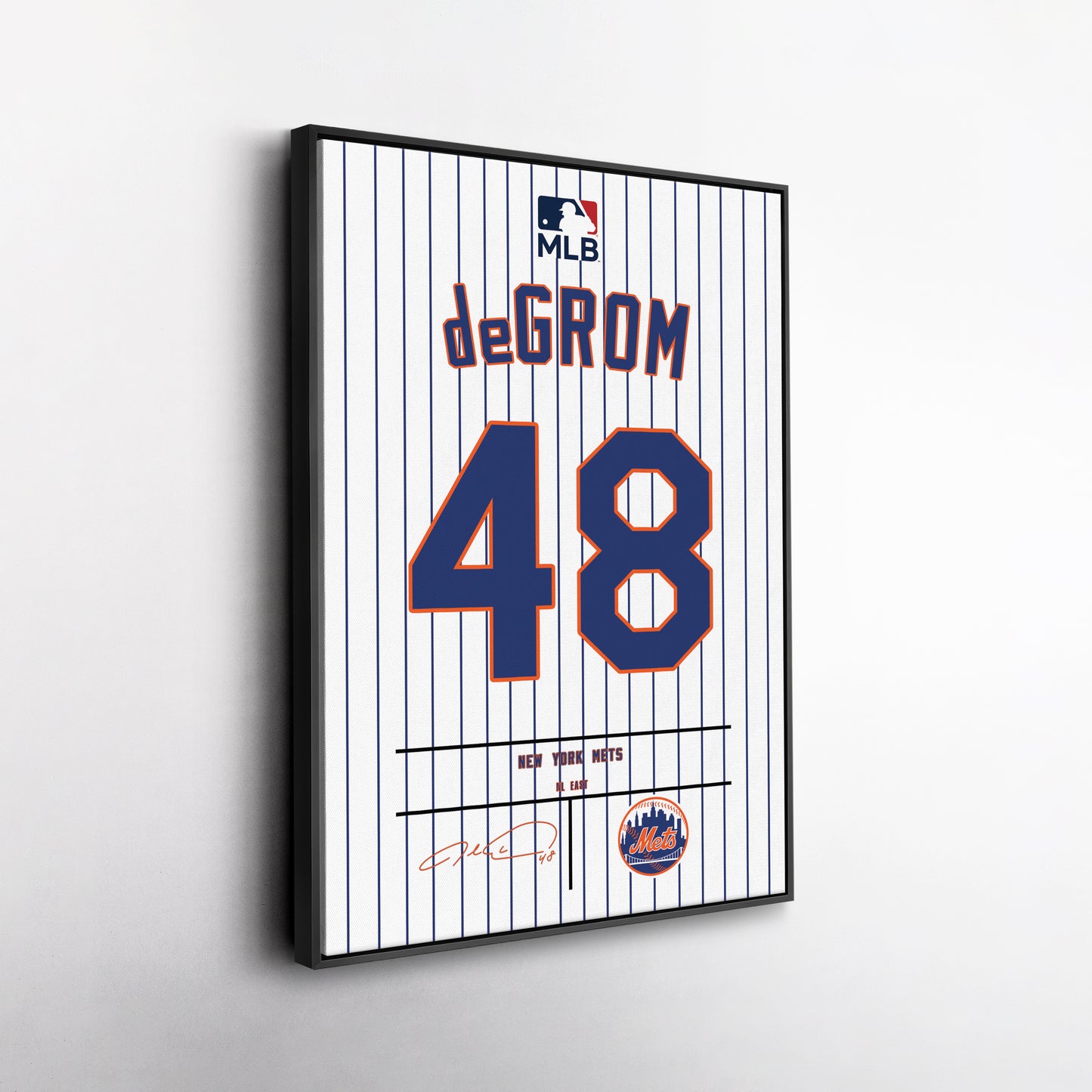 Jacob deGrom Mets Jersey Canvas Print | Wall Art Decor