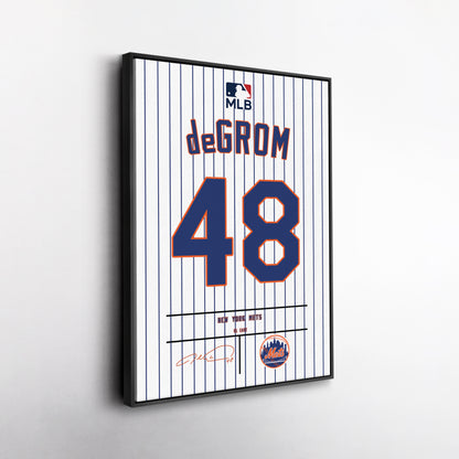 Jacob deGrom Mets Jersey Canvas Print | Wall Art Decor
