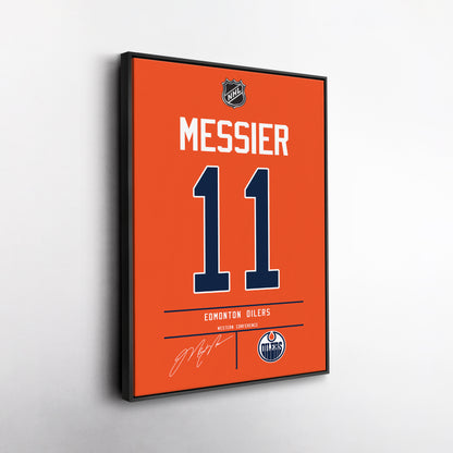Mark Messier Oilers Jersey Canvas Print | Wall Art Decor
