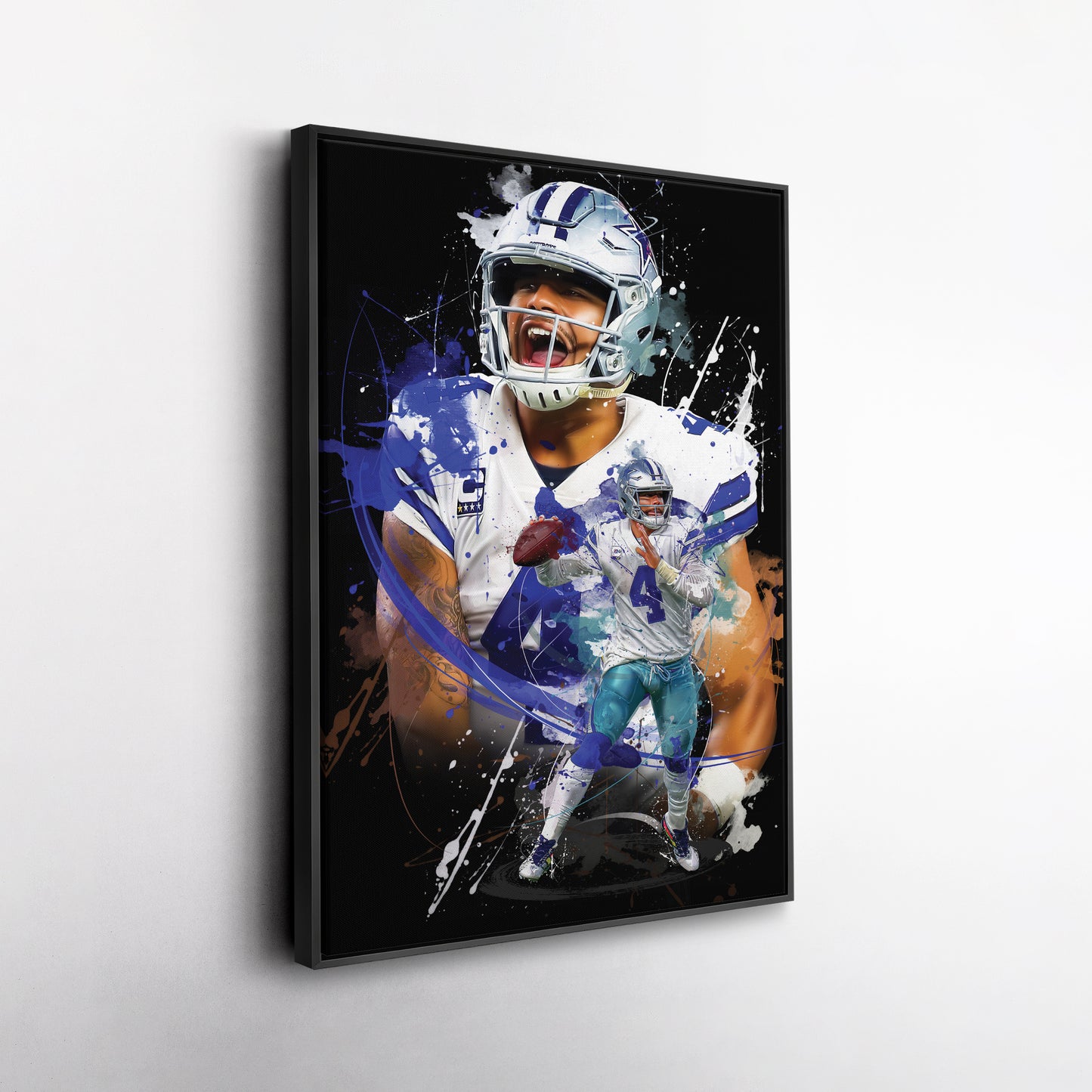 Dak Prescott Cowboys Canvas Print | Dallas Football Wall Art
