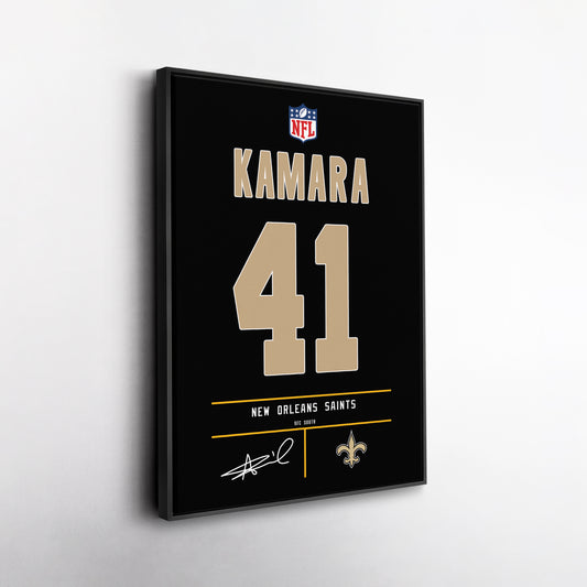 Alvin Kamara Saints Jersey Canvas Print | Wall Art Decor