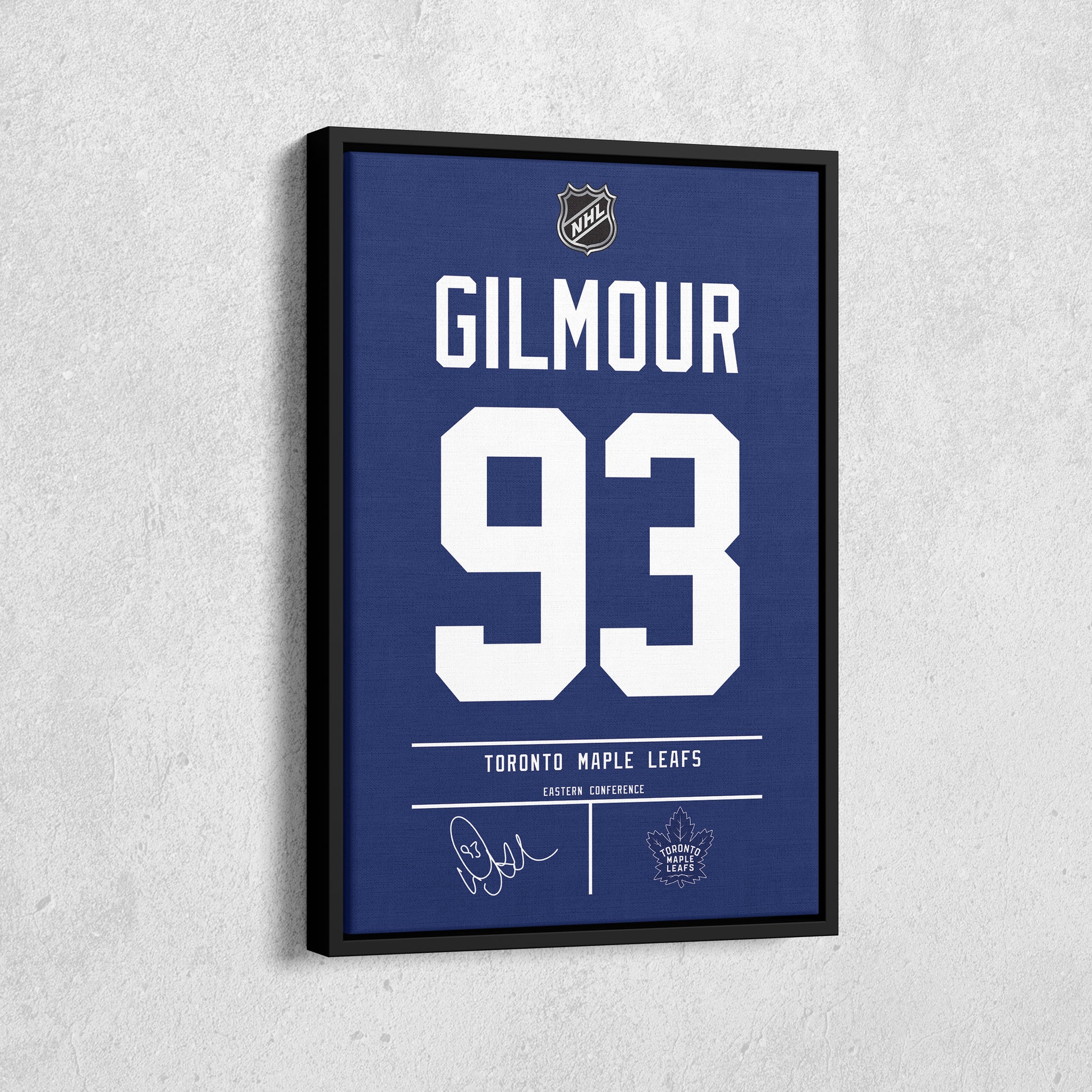 Doug Gilmour Maple Leafs Jersey Canvas Print | Wall Art Decor