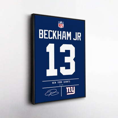 Odell Beckham Jr. Giants Jersey Canvas Print | Wall Art Decor
