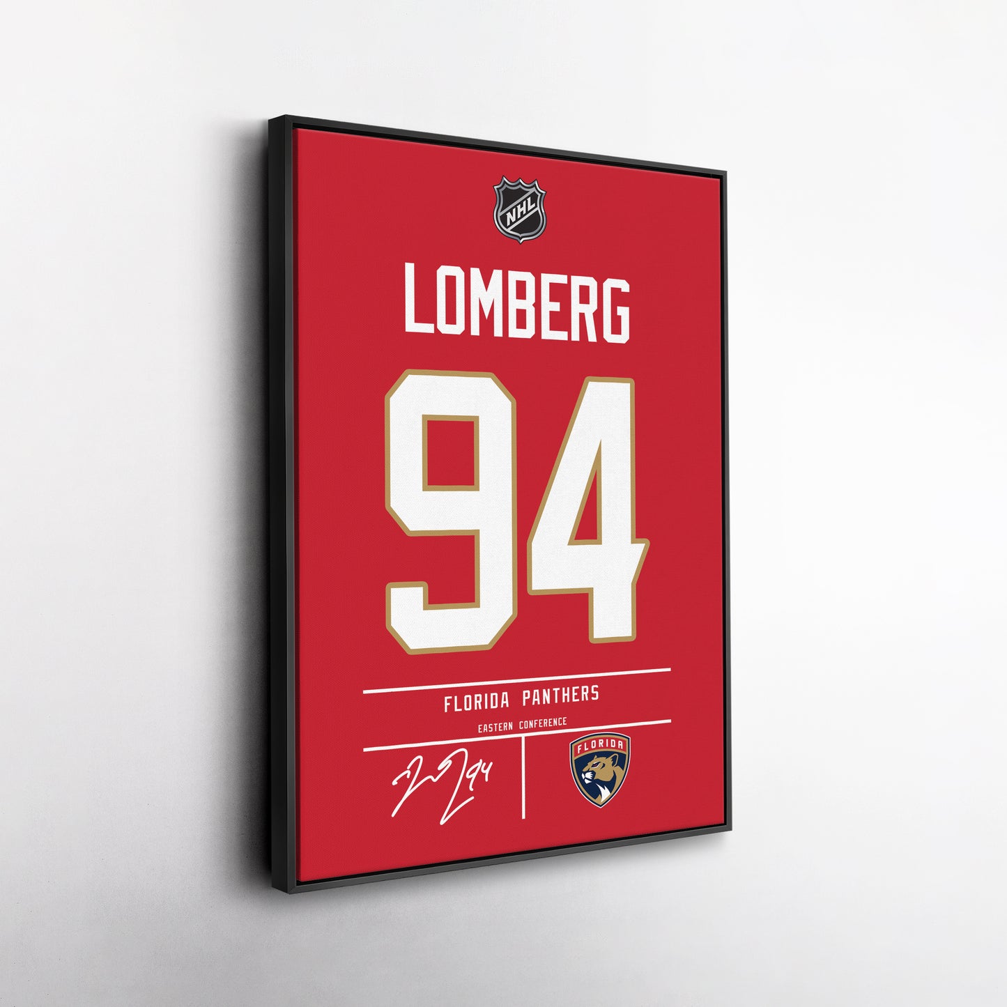 Ryan Lomberg Panthers Jersey Canvas Print | Wall Art Decor