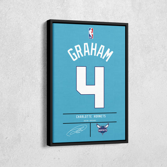 Devonte' Graham Hornets Jersey Canvas Print | Wall Art Decor