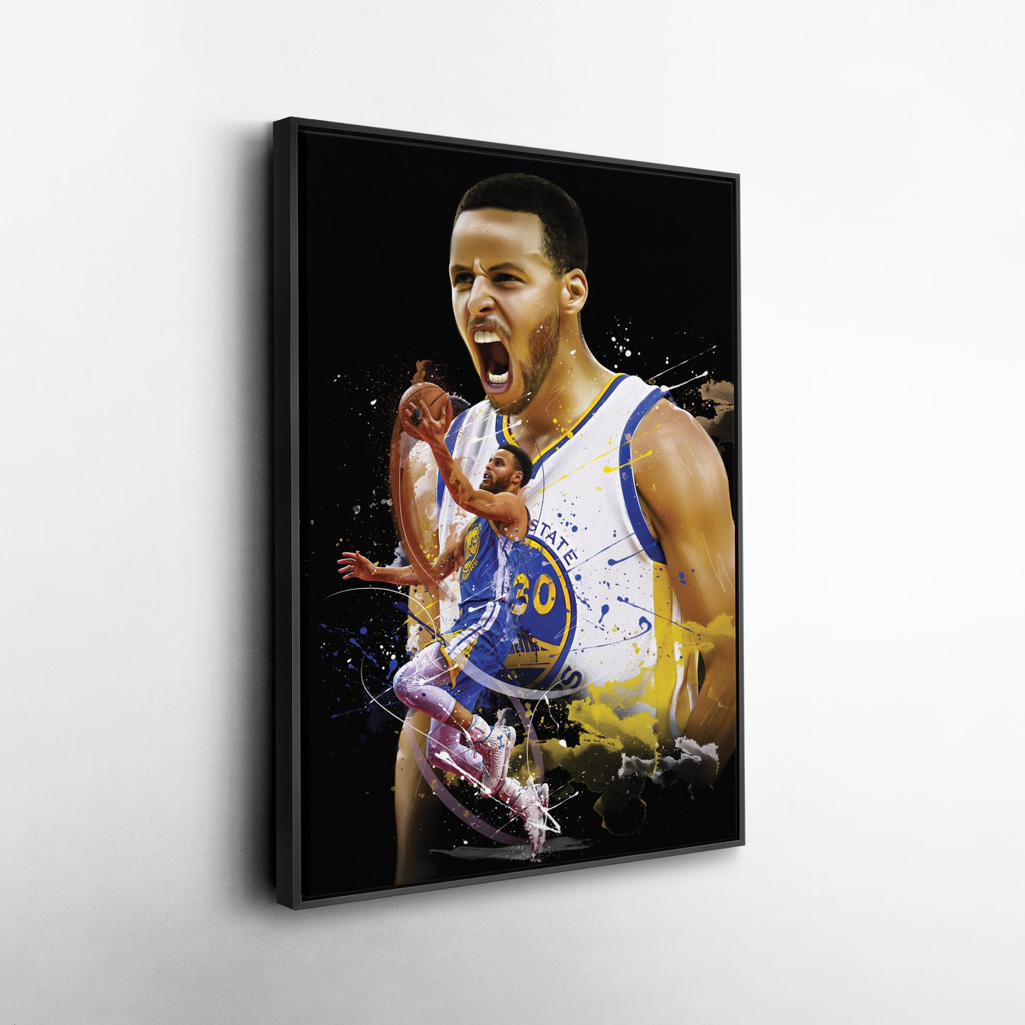 Stephen Curry Warriors Canvas Print | Golden State Basketball Wall Art