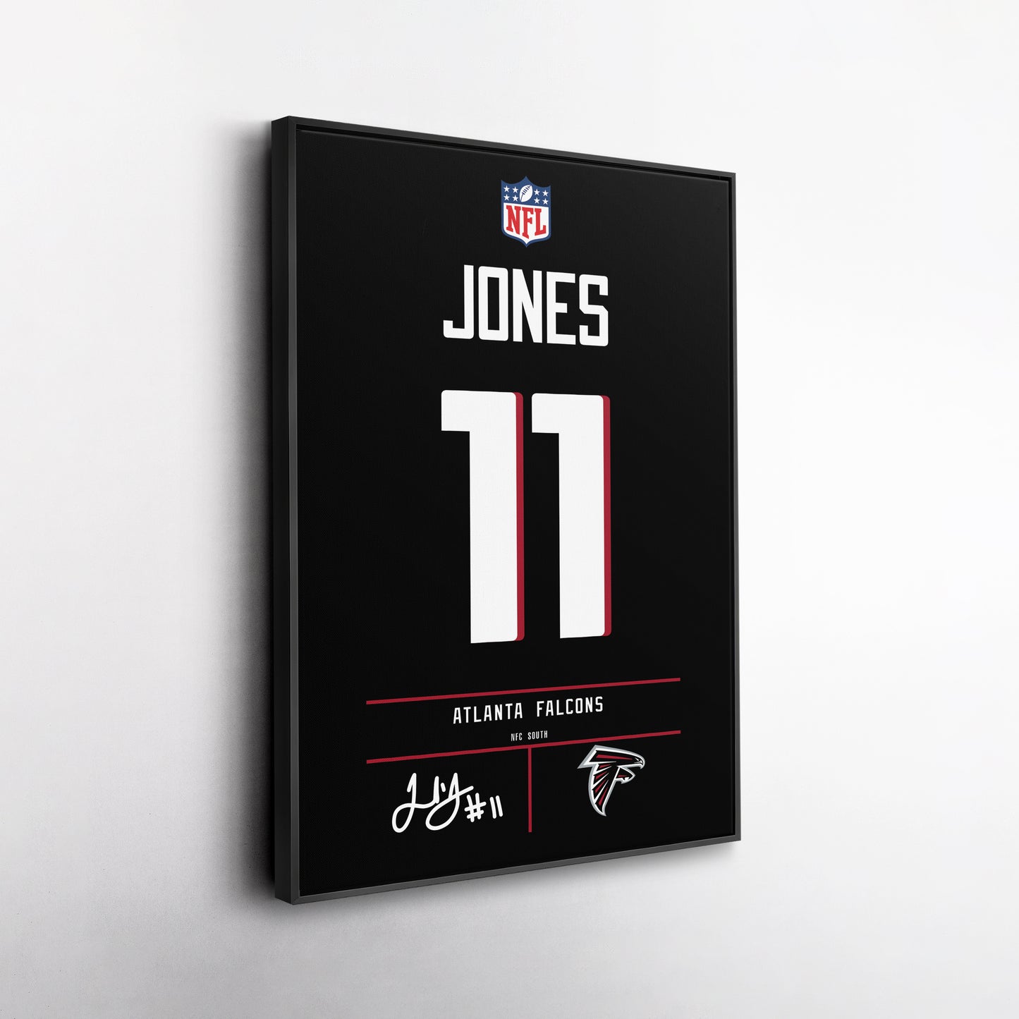 Julio Jones Atlanta Falcons Jersey Canvas Wall Art