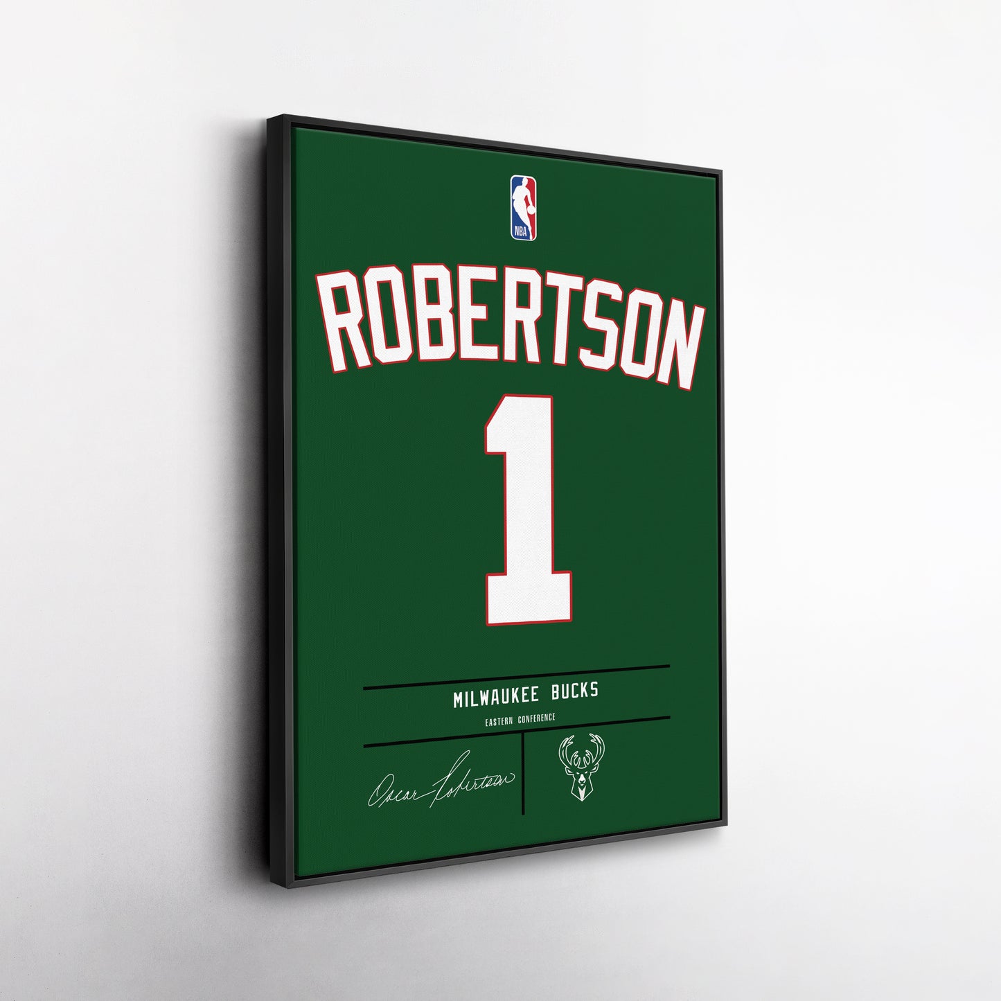 Oscar Robertson Bucks Jersey Canvas Print | Wall Art Decor