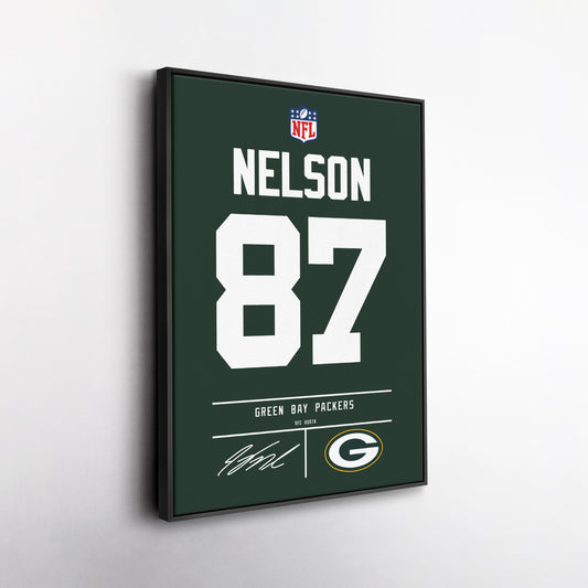 Jordy Nelson Packers Jersey Canvas Print | Wall Art Decor