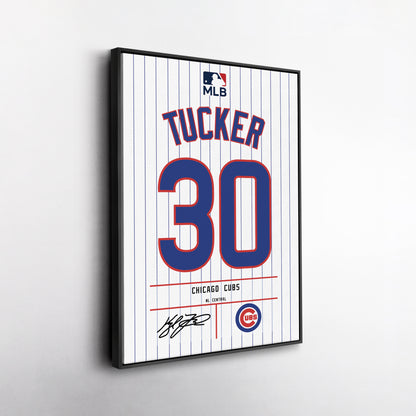 Kyle Tucker Chicago Cubs Jersey Canvas Wall Art