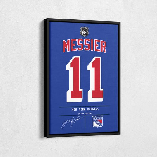 Mark Messier Rangers Jersey Canvas Print | Wall Art Decor