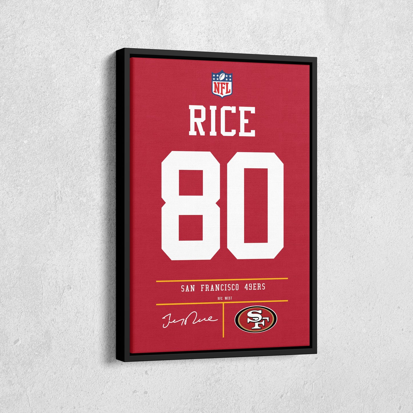 Jerry Rice 49ers Jersey Canvas Print | Wall Art Decor