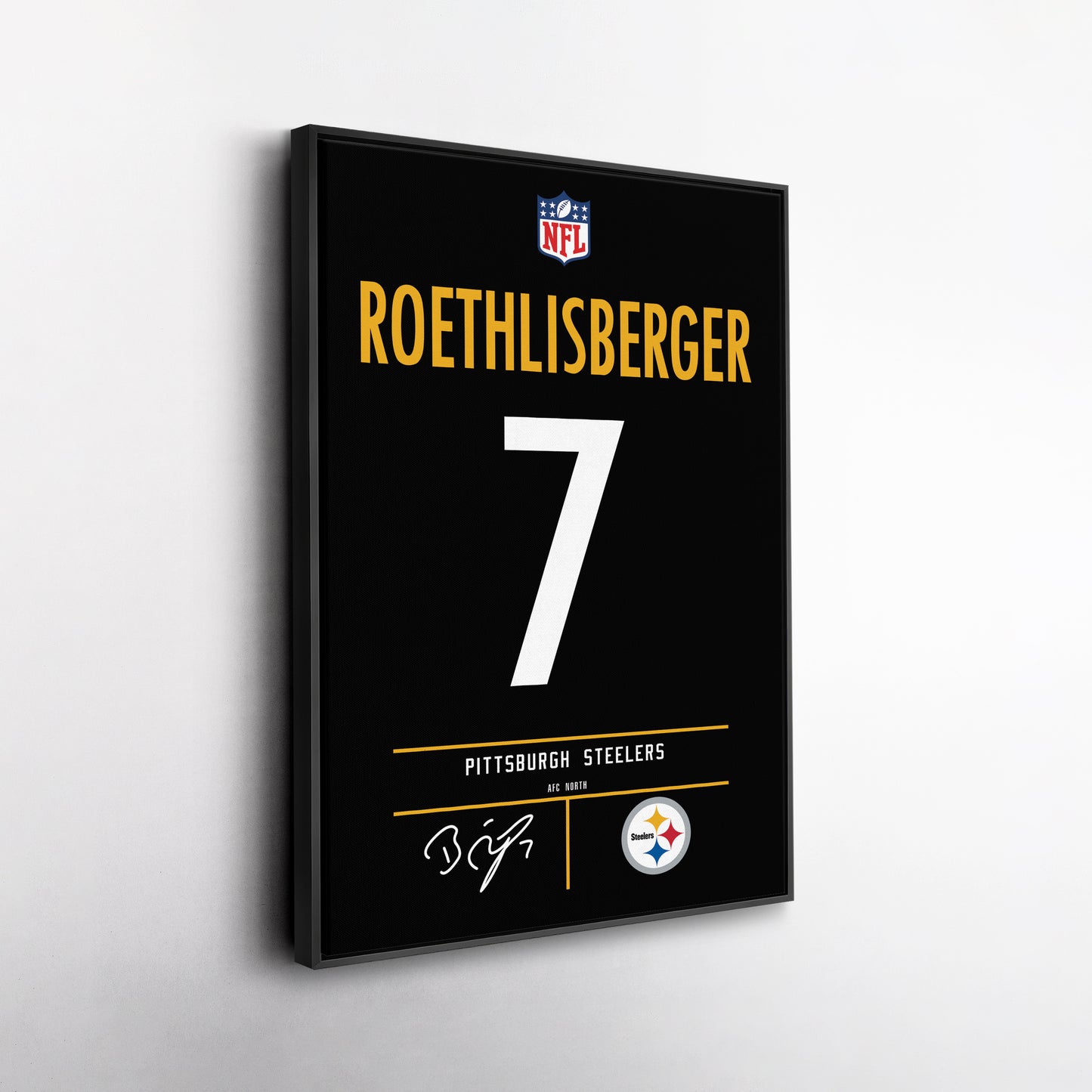Ben Roethlisberger Steelers Jersey Canvas Print | Wall Art Decor