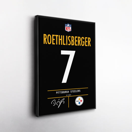 Ben Roethlisberger Steelers Jersey Canvas Print | Wall Art Decor