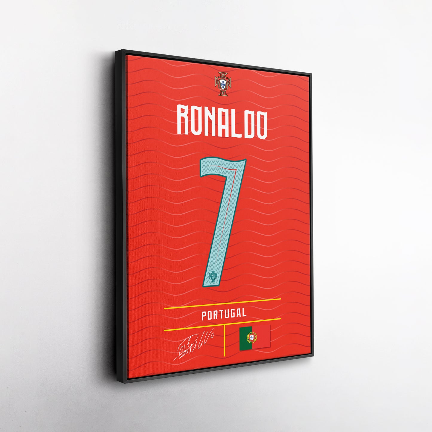 Cristiano Ronaldo Portugal Jersey Canvas Wall Art