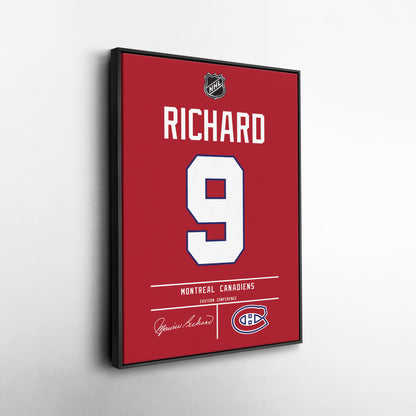 Maurice Richard Canadiens Jersey Canvas Print | Wall Art Decor